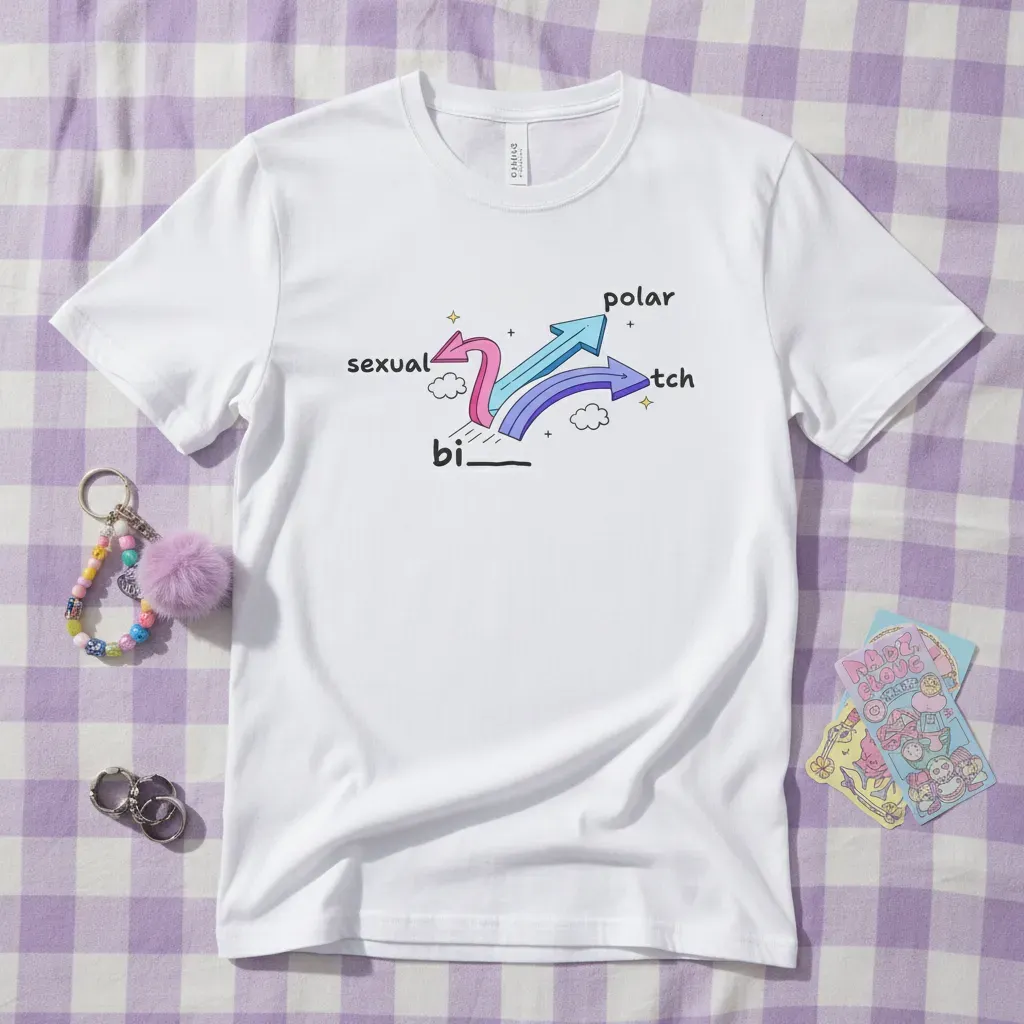 Bisexual Bipolar Bitch T-Shirt LGBT Shirt Chaotic Good Edition