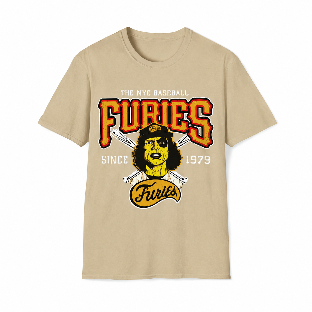 Baseball Furies Gang Softstyle Black T-Shirt from The Warriors Movie Worn out 70s Graphic Tee Unisex Cotton Shirt with Original Gift Artwork