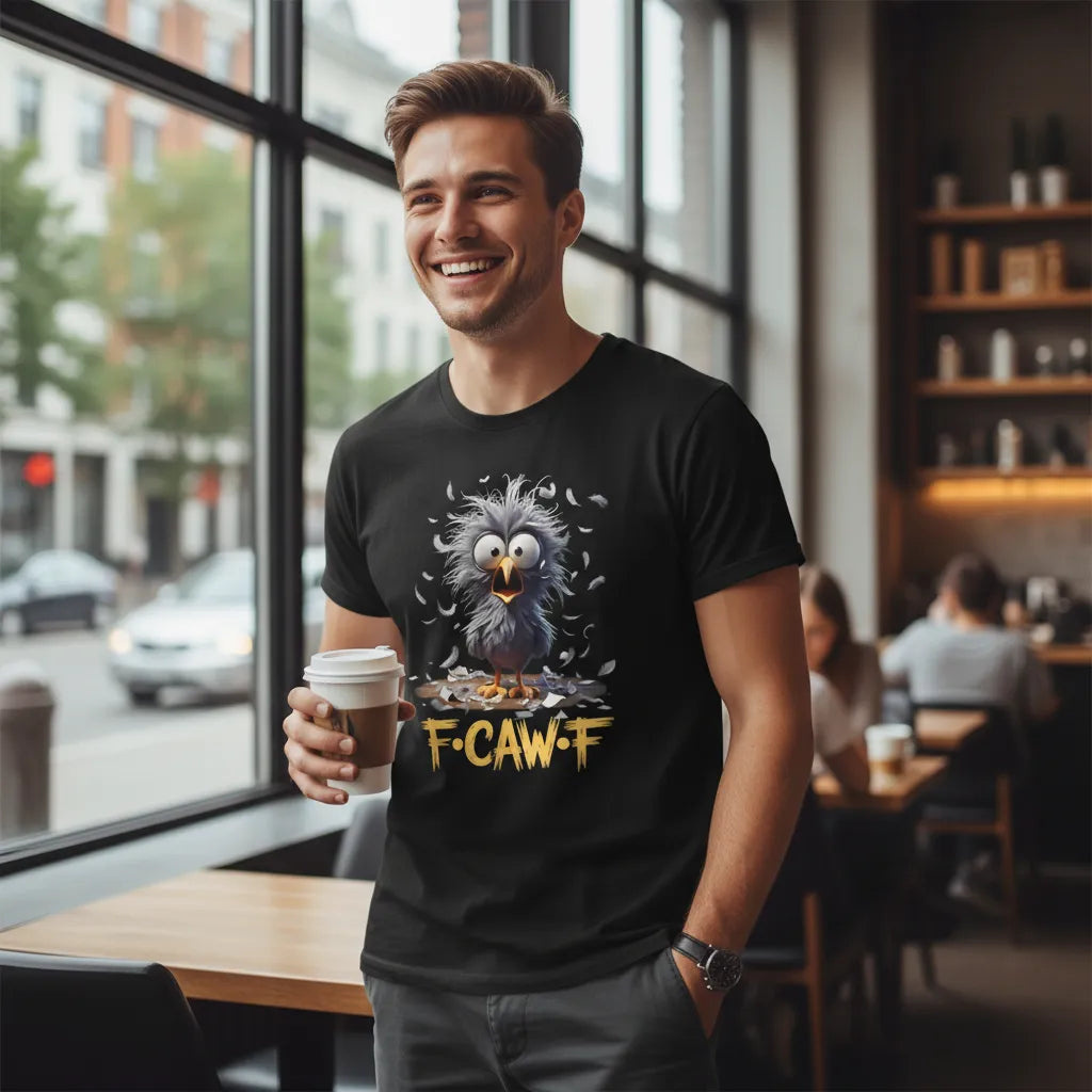 Funny Rooster F-CAW-F Streetwear Tee Messy Bird Graphic Shirts Summer Viral Gag Gift