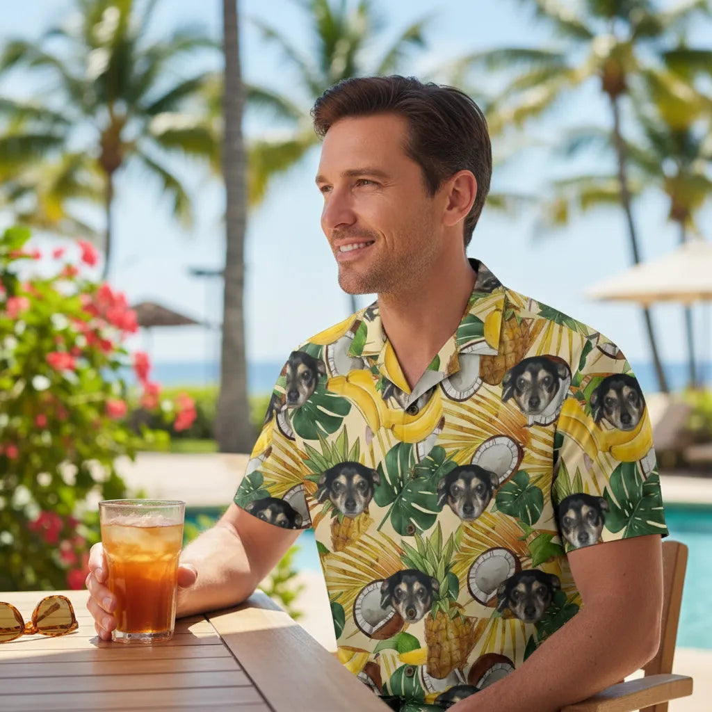 Personalized Face Hawaiian Shirt Summer Party Shirt Funny Gift for Him