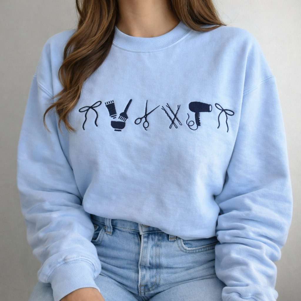 Embroidered Minimalist Nurse Life Icons Sweatshirt Hoodie