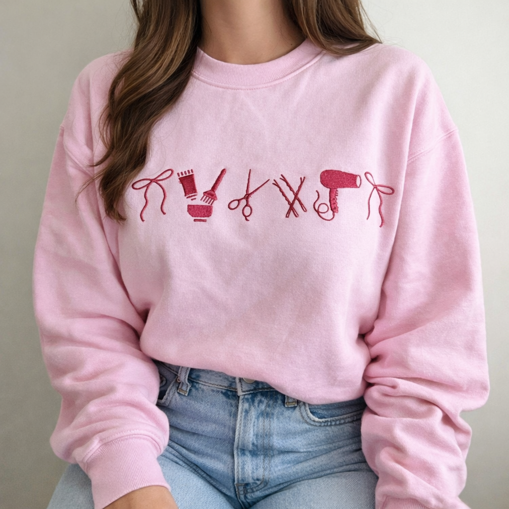 Embroidered Minimalist Nurse Life Icons Sweatshirt Hoodie