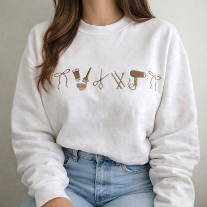 Embroidered Minimalist Nurse Life Icons Sweatshirt Hoodie