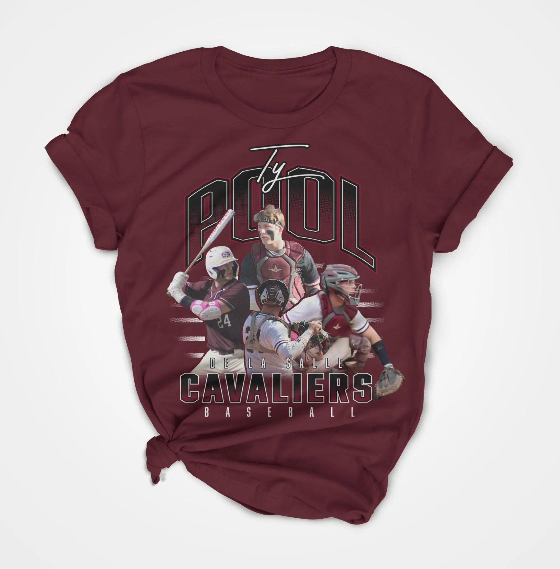 Personalized Photo Baseball Name Tee for Him