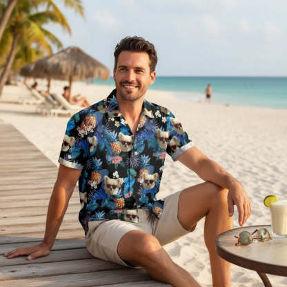 Personalized Face Hawaiian Shirt Beach Day Shirt Funny Gift for Him