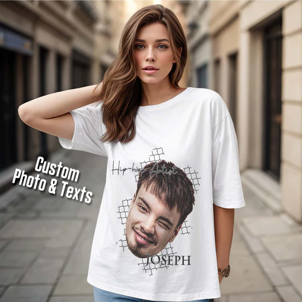 Personalized Face Vintage T-shirt with Name