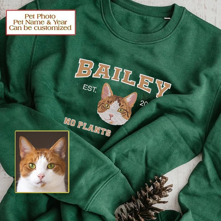 Personalized Embroidered Pet Sweatshirt with Pets Name