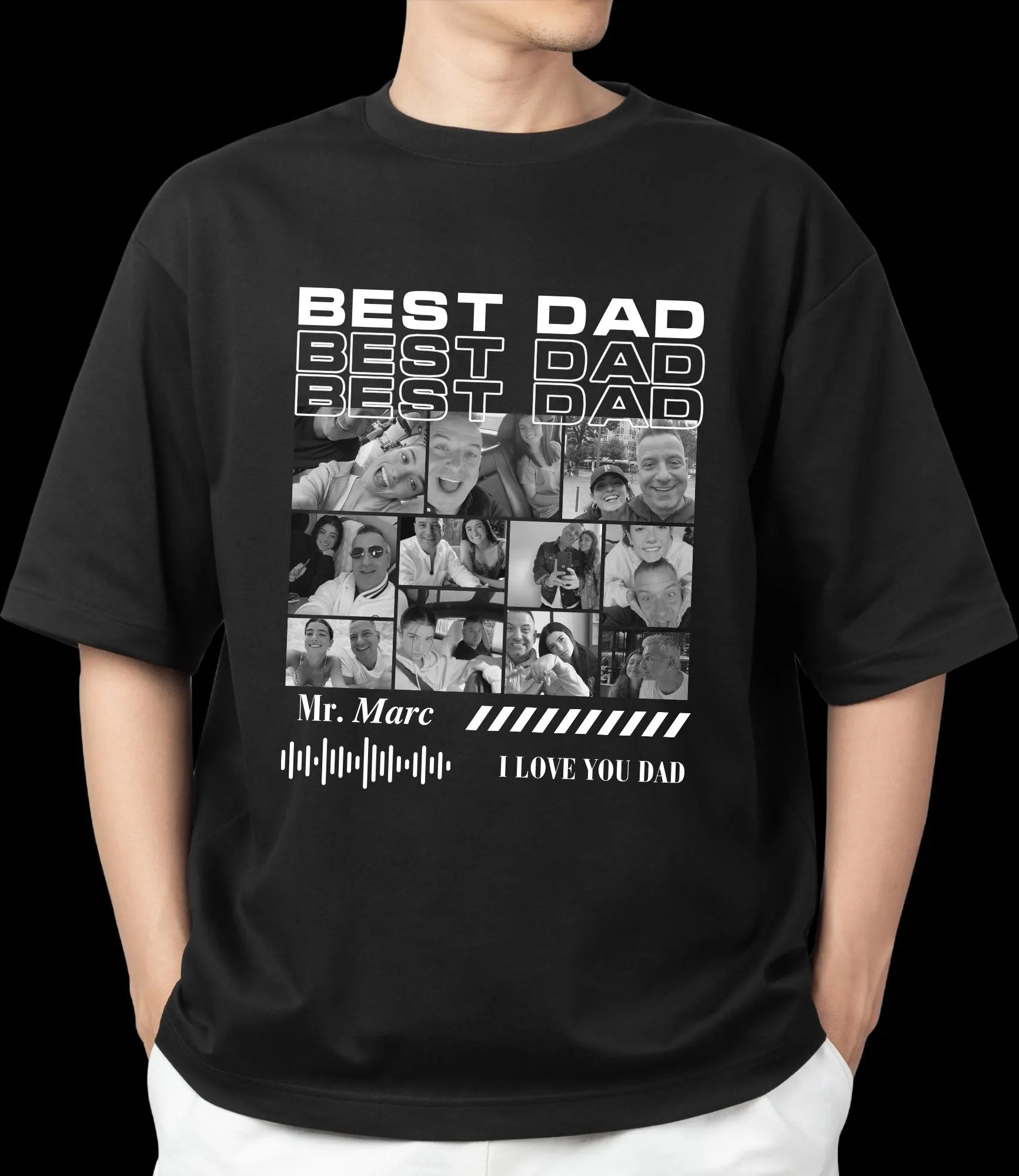 Personalized Best Dad T-shirt with Photo for Dad 