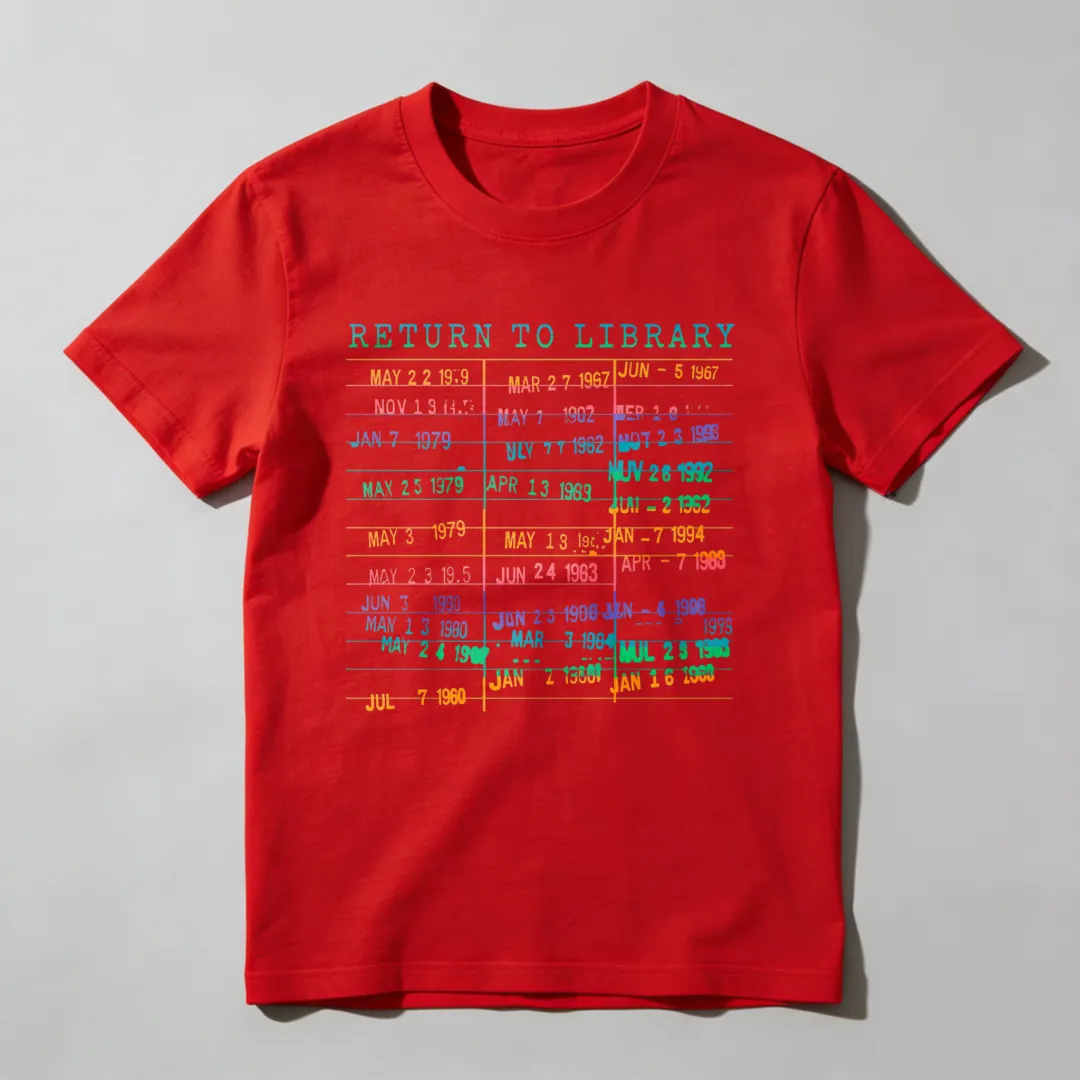 Return To Library Date List Unisex Classic T-shirt