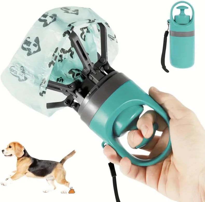 Dog Pooper Scooper for Large Small Dogs - Portable Eco-Friendly Lightweight Poop Scooper for Dogs, Mini Waste Picker for Lawn, Grass, Gravel, and Easy to Carry