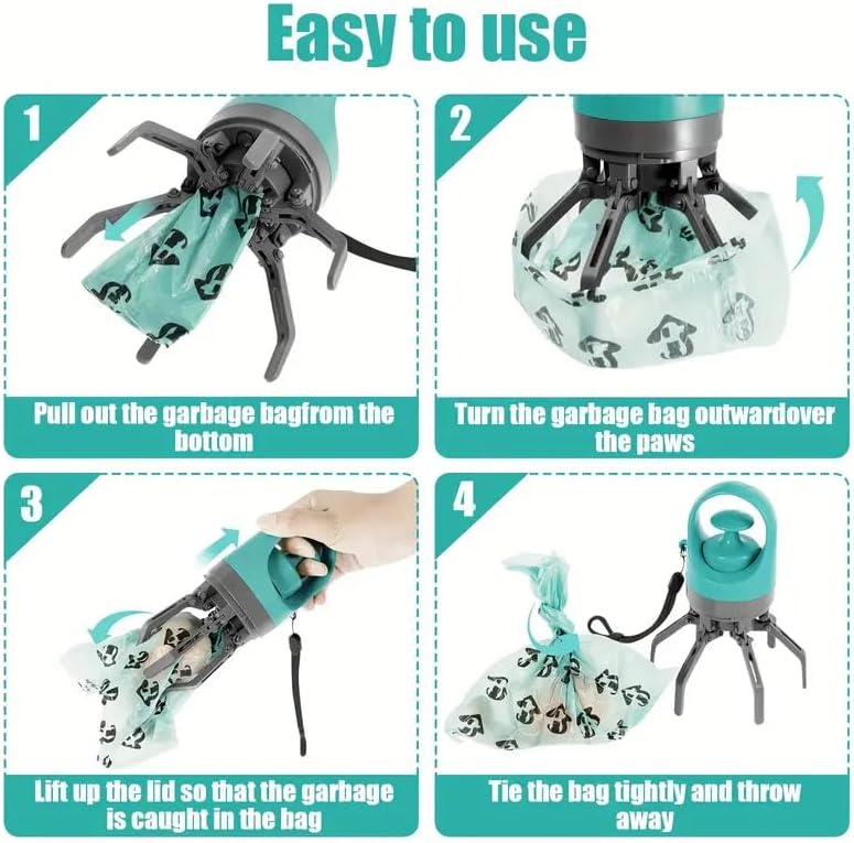 Dog Pooper Scooper for Large Small Dogs - Portable Eco-Friendly Lightweight Poop Scooper for Dogs, Mini Waste Picker for Lawn, Grass, Gravel, and Easy to Carry 