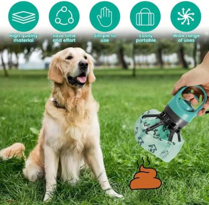 Dog Pooper Scooper for Large Small Dogs - Portable Eco-Friendly Lightweight Poop Scooper for Dogs, Mini Waste Picker for Lawn, Grass, Gravel, and Easy to Carry 