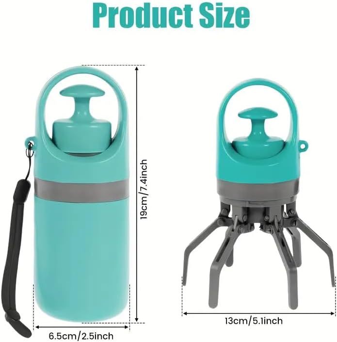 Dog Pooper Scooper for Large Small Dogs - Portable Eco-Friendly Lightweight Poop Scooper for Dogs, Mini Waste Picker for Lawn, Grass, Gravel, and Easy to Carry 