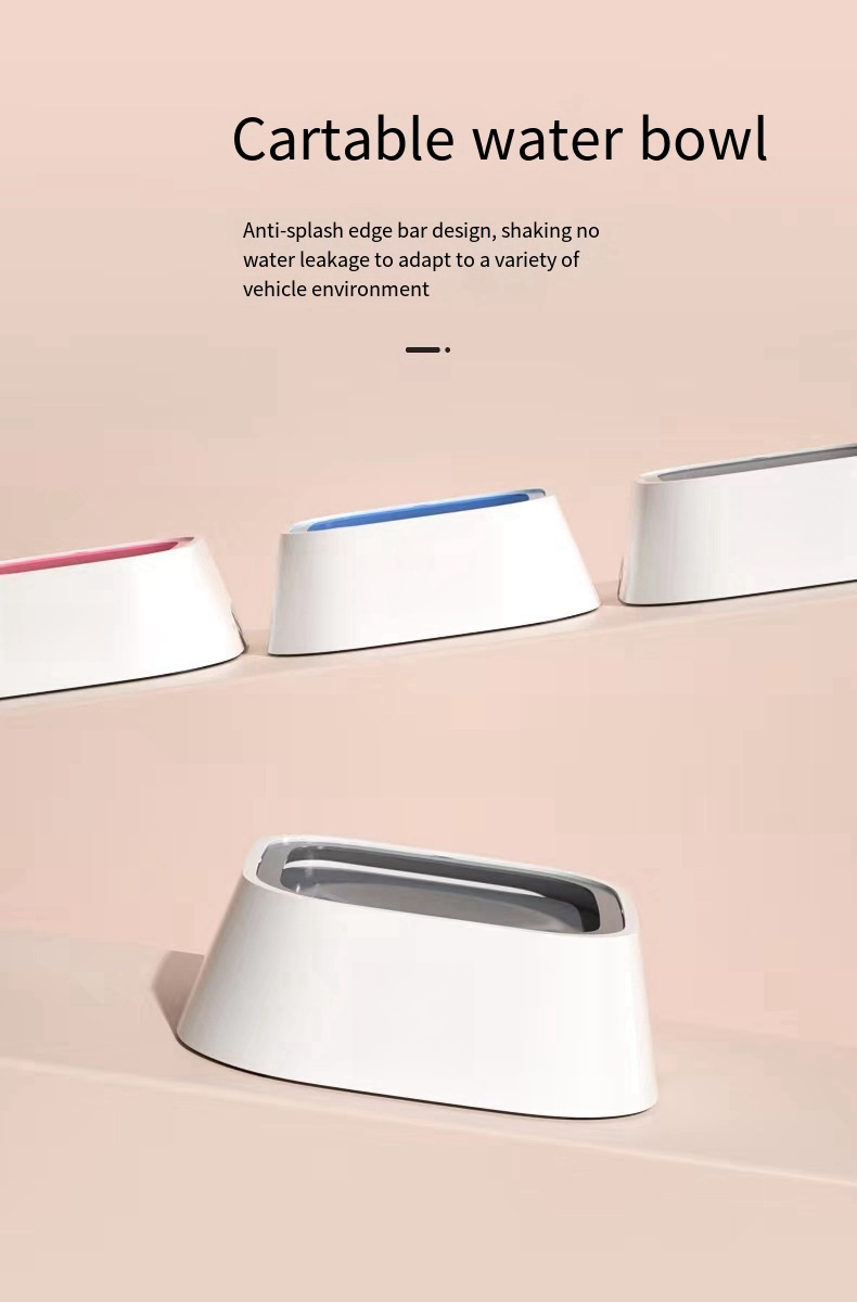  Dog Drinking Bowl, No-Spill Slow Feeder Water Bowl for Dogs and Cats with Floating Disk - Splash-Proof Design for Travel, Ideal for Small Dogs and Messy Drinker