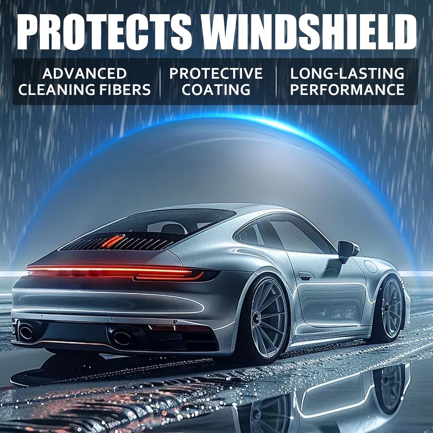 Automotive Oil Film Cleaning Brush New Glass Coating for Windshield Glass Oil Film Remover, Strong Front Windshield Remover for Windshield Improves Clarity and Visibility