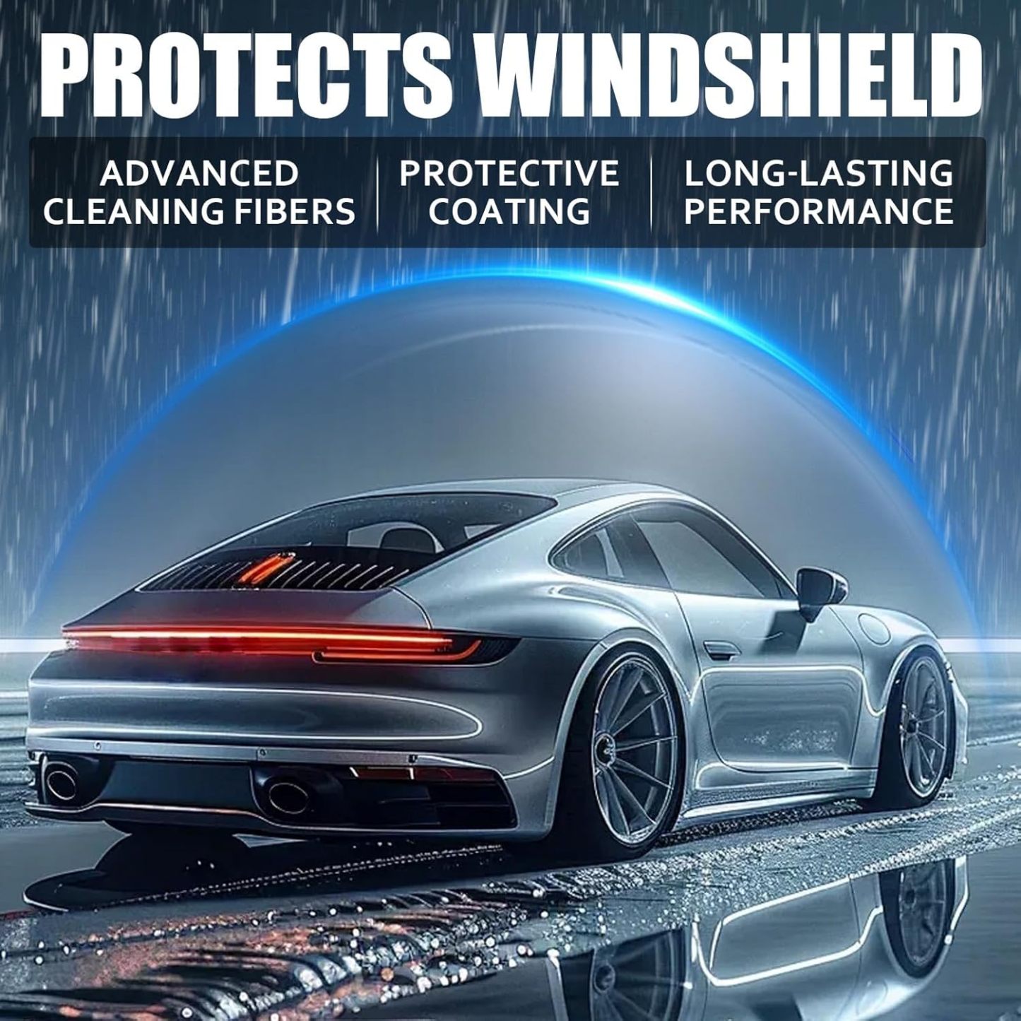 Automotive Oil Film Cleaning Brush New Glass Coating for Windshield Glass Oil Film Remover, Strong Front Windshield Remover for Windshield Improves Clarity and Visibility