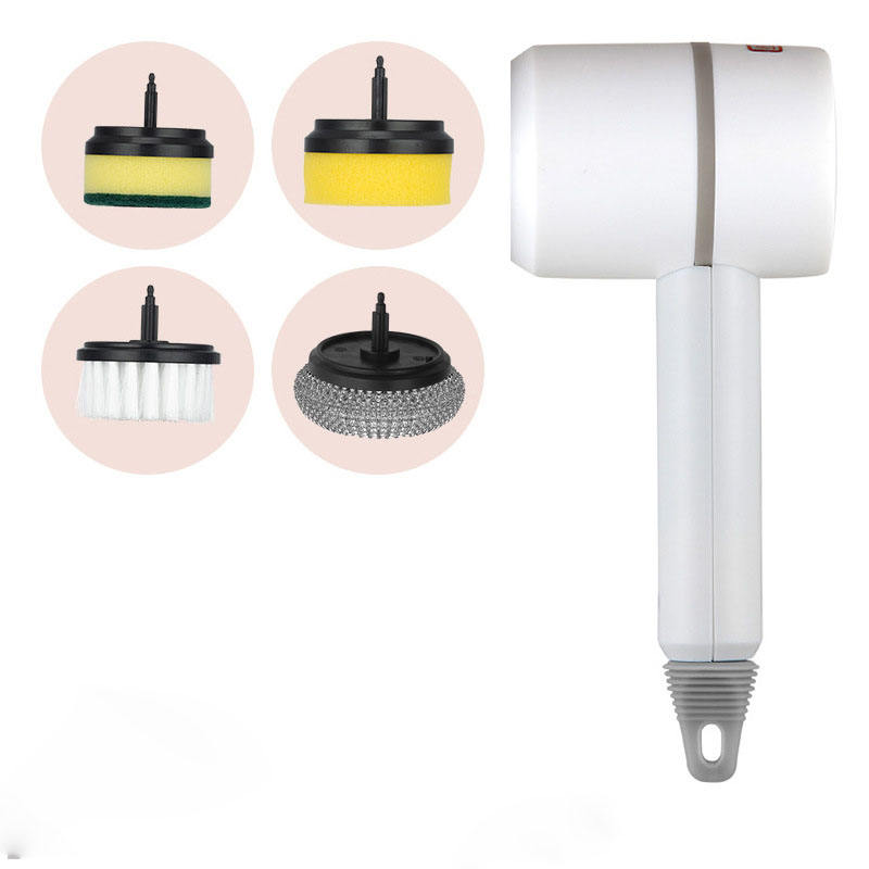 Electric Spin Scrubber Cleaning Brush:Rechargeable Scrubber Brush with 3 Replaceable Brush Heads,Handheld Cordless Power Scrubber,Cleaning Tools for Bathtub,Floor,Wall,Tile,Sink