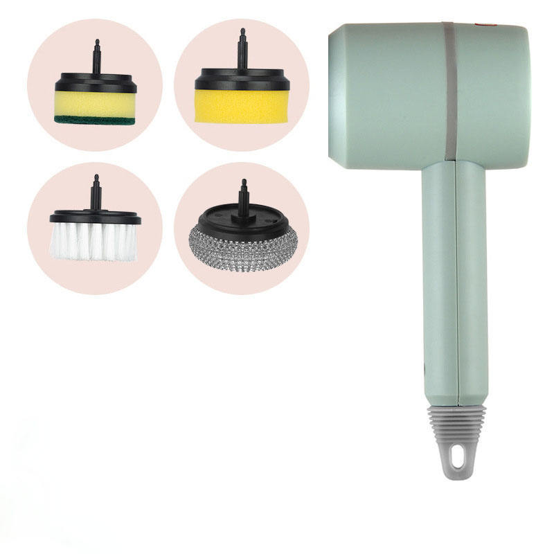 Electric Spin Scrubber Cleaning Brush:Rechargeable Scrubber Brush with 3 Replaceable Brush Heads,Handheld Cordless Power Scrubber,Cleaning Tools for Bathtub,Floor,Wall,Tile,Sink