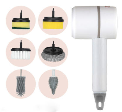 Electric Spin Scrubber Cleaning Brush:Rechargeable Scrubber Brush with 3 Replaceable Brush Heads,Handheld Cordless Power Scrubber,Cleaning Tools for Bathtub,Floor,Wall,Tile,Sink