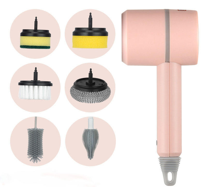 Electric Spin Scrubber Cleaning Brush:Rechargeable Scrubber Brush with 3 Replaceable Brush Heads,Handheld Cordless Power Scrubber,Cleaning Tools for Bathtub,Floor,Wall,Tile,Sink