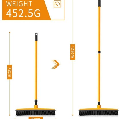 Adjustable Rubber Pet Hair Removal Broom Brush Dust Scraper Carpet Sweeper Wash Mop Telescopic Window Car Floor Cleaner