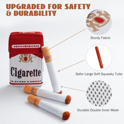 Giggle Puff Stick Toys, Funny Interactive Giggle Sound Plush Dog Toys, Pitbull Husky Frenchie No Stuffing Puppy Toys for Small to Medium Breed, Dog Accessories Boy Gift