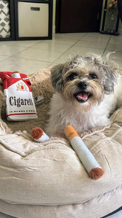 Giggle Puff Stick Toys, Funny Interactive Giggle Sound Plush Dog Toys, Pitbull Husky Frenchie No Stuffing Puppy Toys for Small to Medium Breed, Dog Accessories Boy Gift