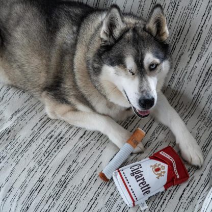 Giggle Puff Stick Toys, Funny Interactive Giggle Sound Plush Dog Toys, Pitbull Husky Frenchie No Stuffing Puppy Toys for Small to Medium Breed, Dog Accessories Boy Gift