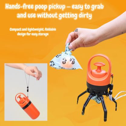 Dog Pooper Scooper for Large Small Dogs - Portable Eco-Friendly Lightweight Poop Scooper for Dogs, Mini Waste Picker for Lawn, Grass, Gravel, and Easy to Carry 