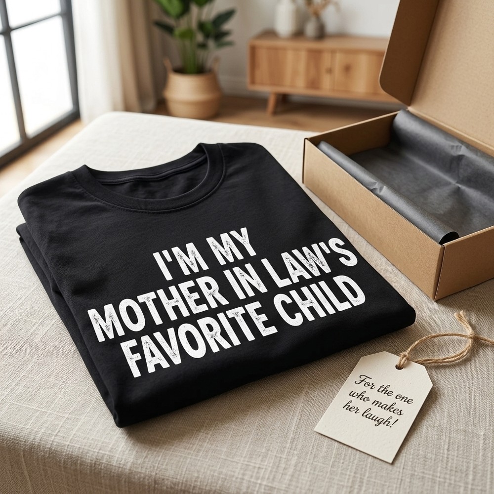 I'm My Mother In Law's Favorite Child Tee Funny Parent Men Women T-Shirt Mother's Day Outfit