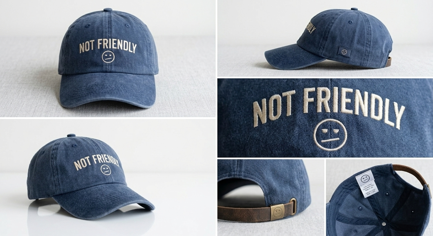 Embroidered Not Friendly Dad Hat Funny Humor Baseball Cap