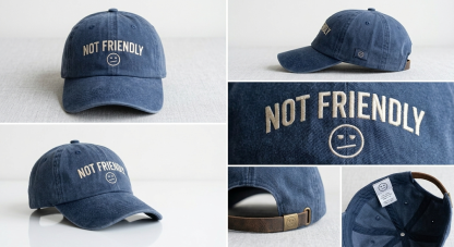 Embroidered Not Friendly Dad Hat Funny Humor Baseball Cap