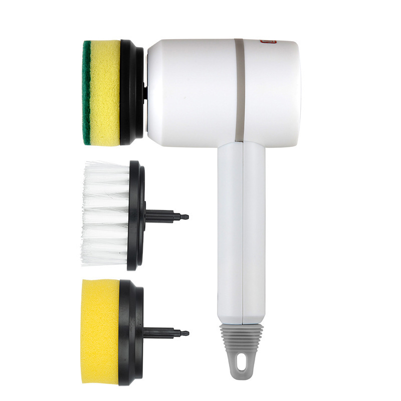 Electric Spin Scrubber Cleaning Brush:Rechargeable Scrubber Brush with 3 Replaceable Brush Heads,Handheld Cordless Power Scrubber,Cleaning Tools for Bathtub,Floor,Wall,Tile,Sink