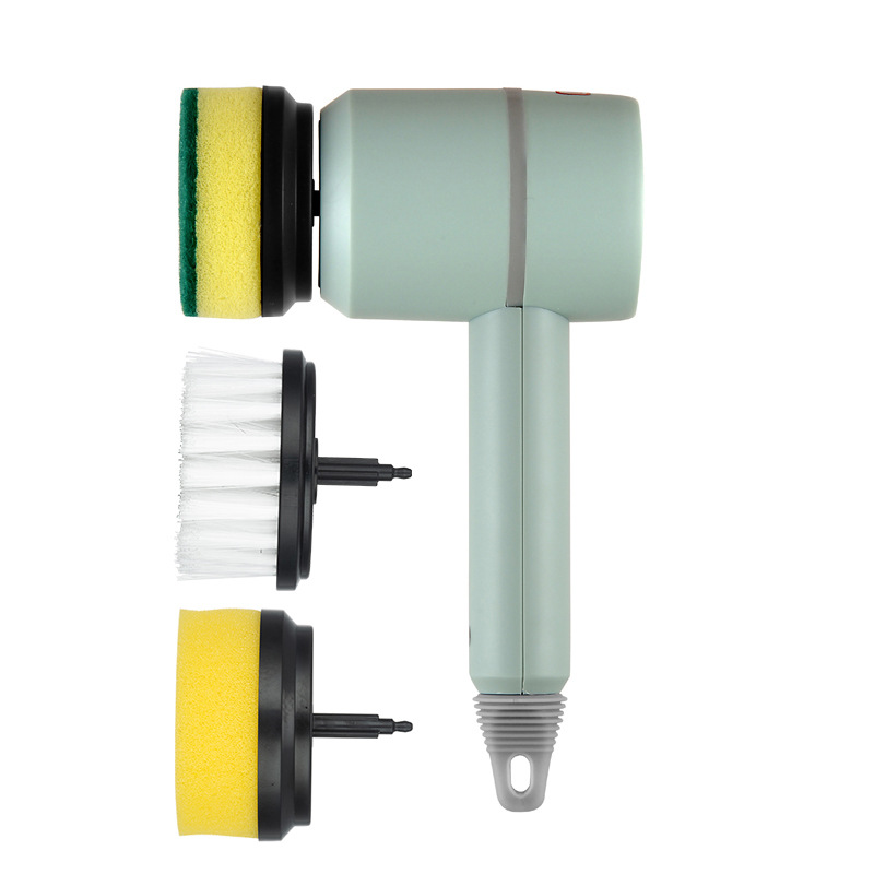 Electric Spin Scrubber Cleaning Brush:Rechargeable Scrubber Brush with 3 Replaceable Brush Heads,Handheld Cordless Power Scrubber,Cleaning Tools for Bathtub,Floor,Wall,Tile,Sink