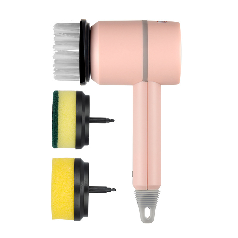 Electric Spin Scrubber Cleaning Brush:Rechargeable Scrubber Brush with 3 Replaceable Brush Heads,Handheld Cordless Power Scrubber,Cleaning Tools for Bathtub,Floor,Wall,Tile,Sink