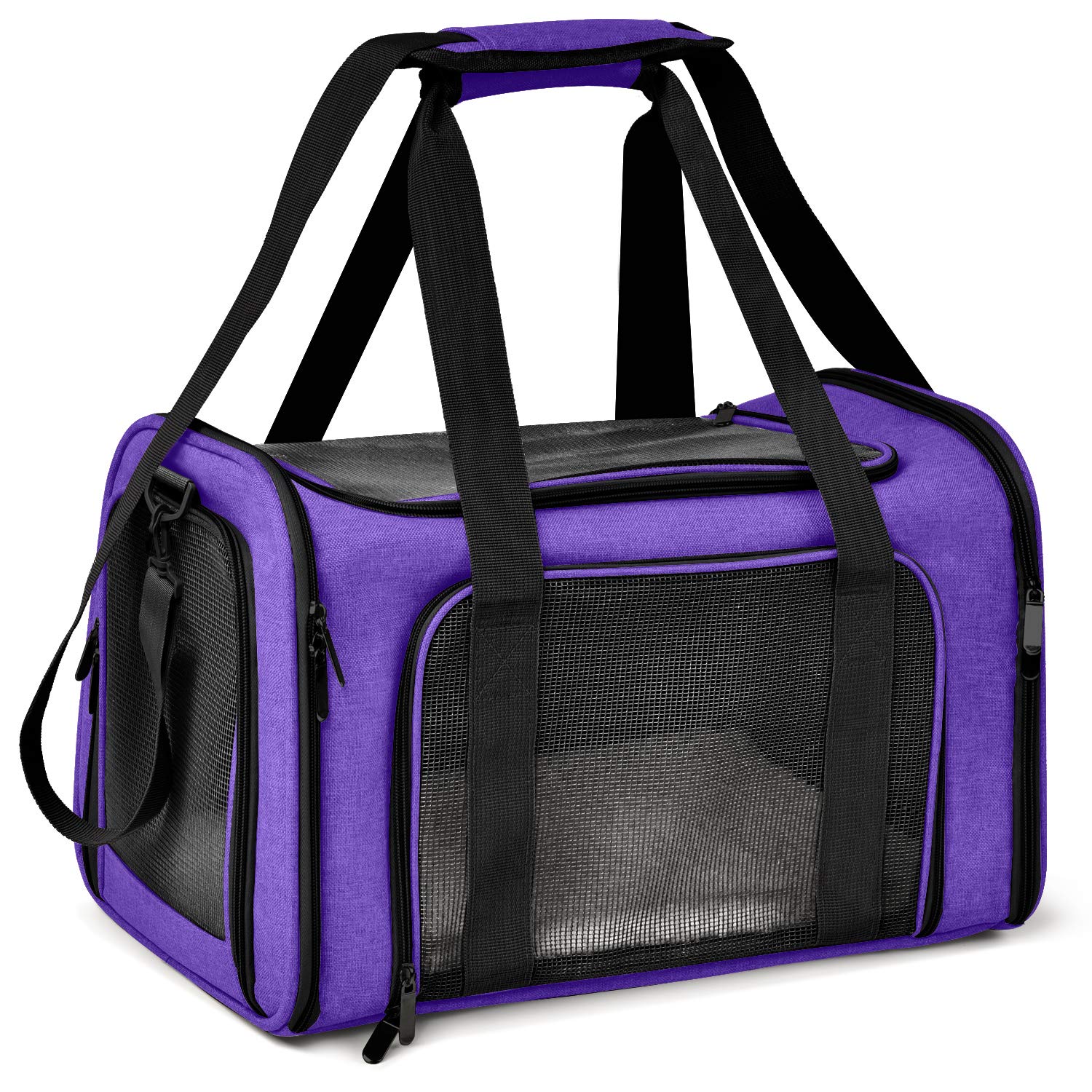 Washable Small Dog 10 lbs Traveling Bag with Privacy Curtains for Home Outdoor Travel