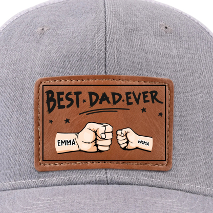 Personalized Best Papa Ever Fist Bump Snapback Hat