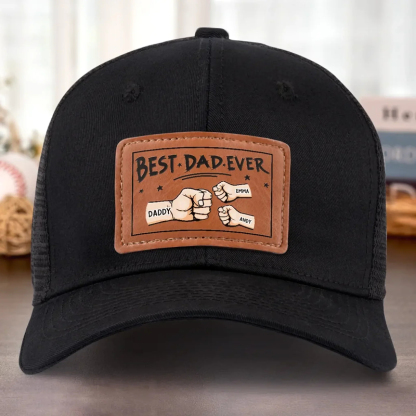 Personalized Best Papa Ever Fist Bump Snapback Hat