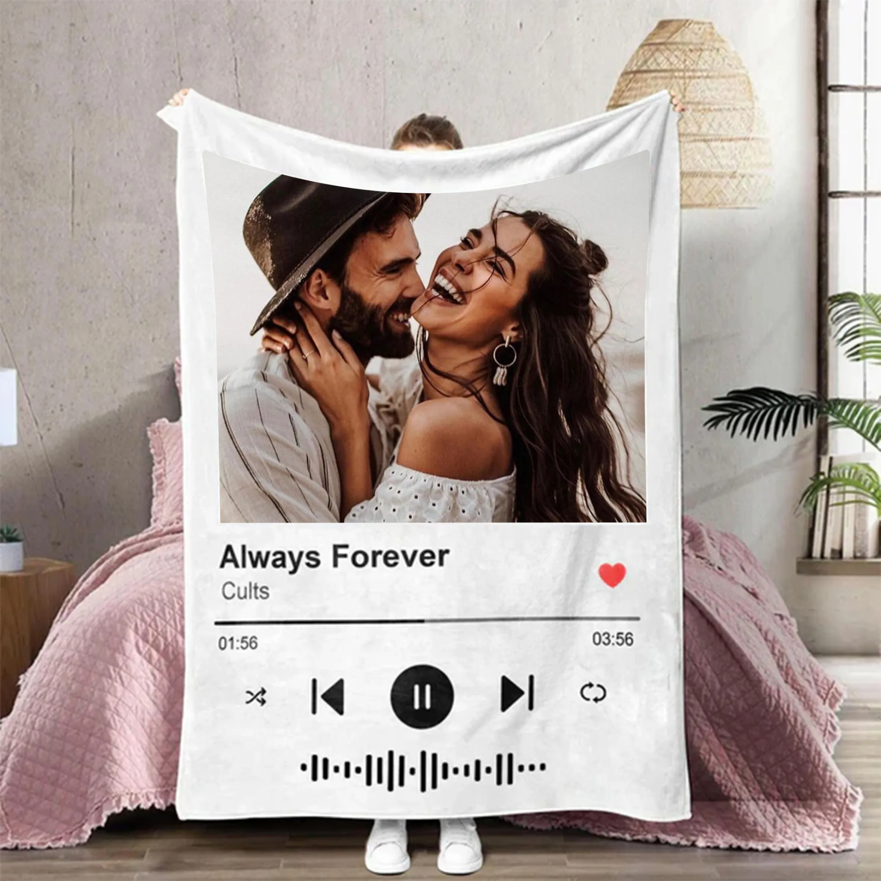 Custom Spotify Music Photo Starlight Blanket