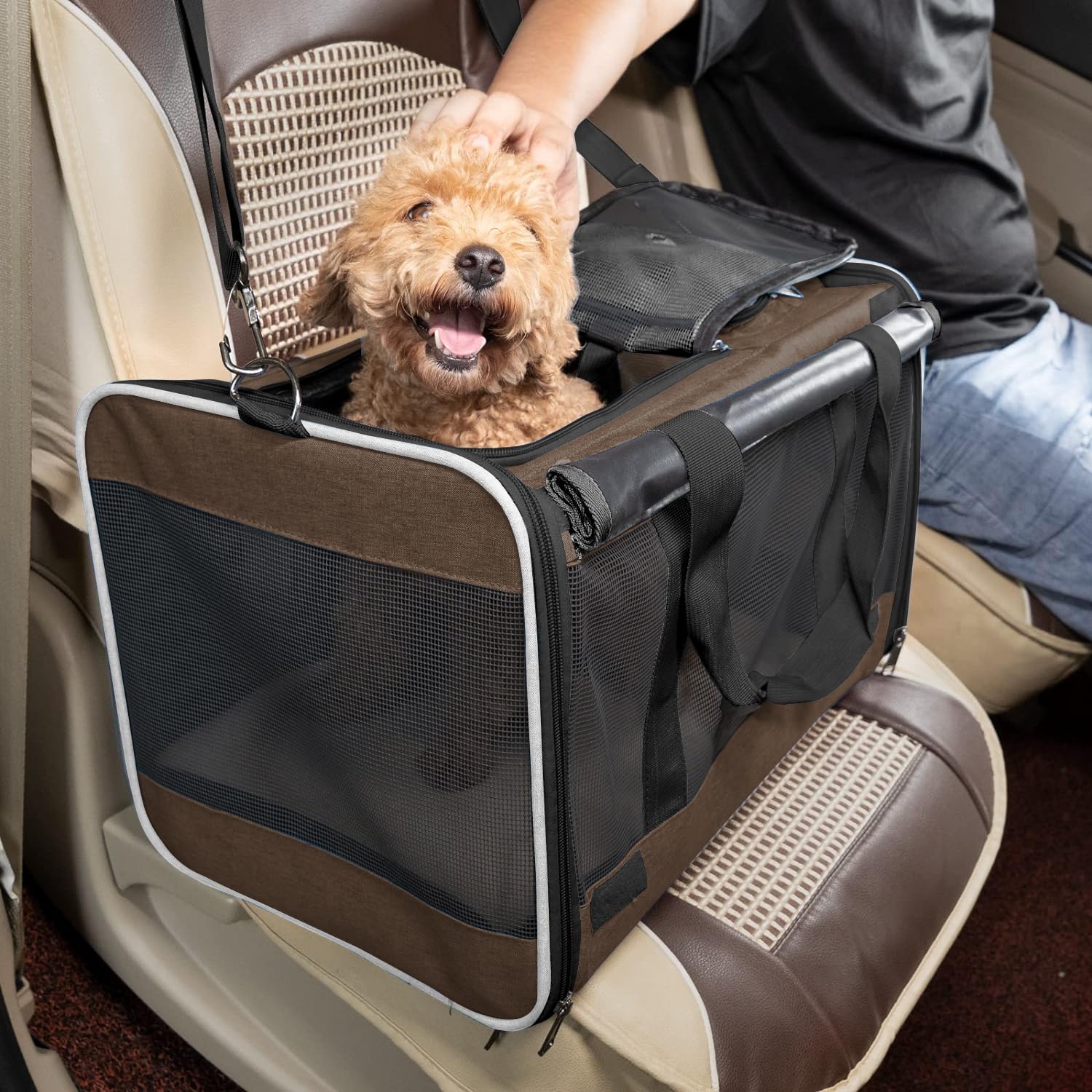 Soft-Sided Mesh Pet Travel Carrier for Dog Cat