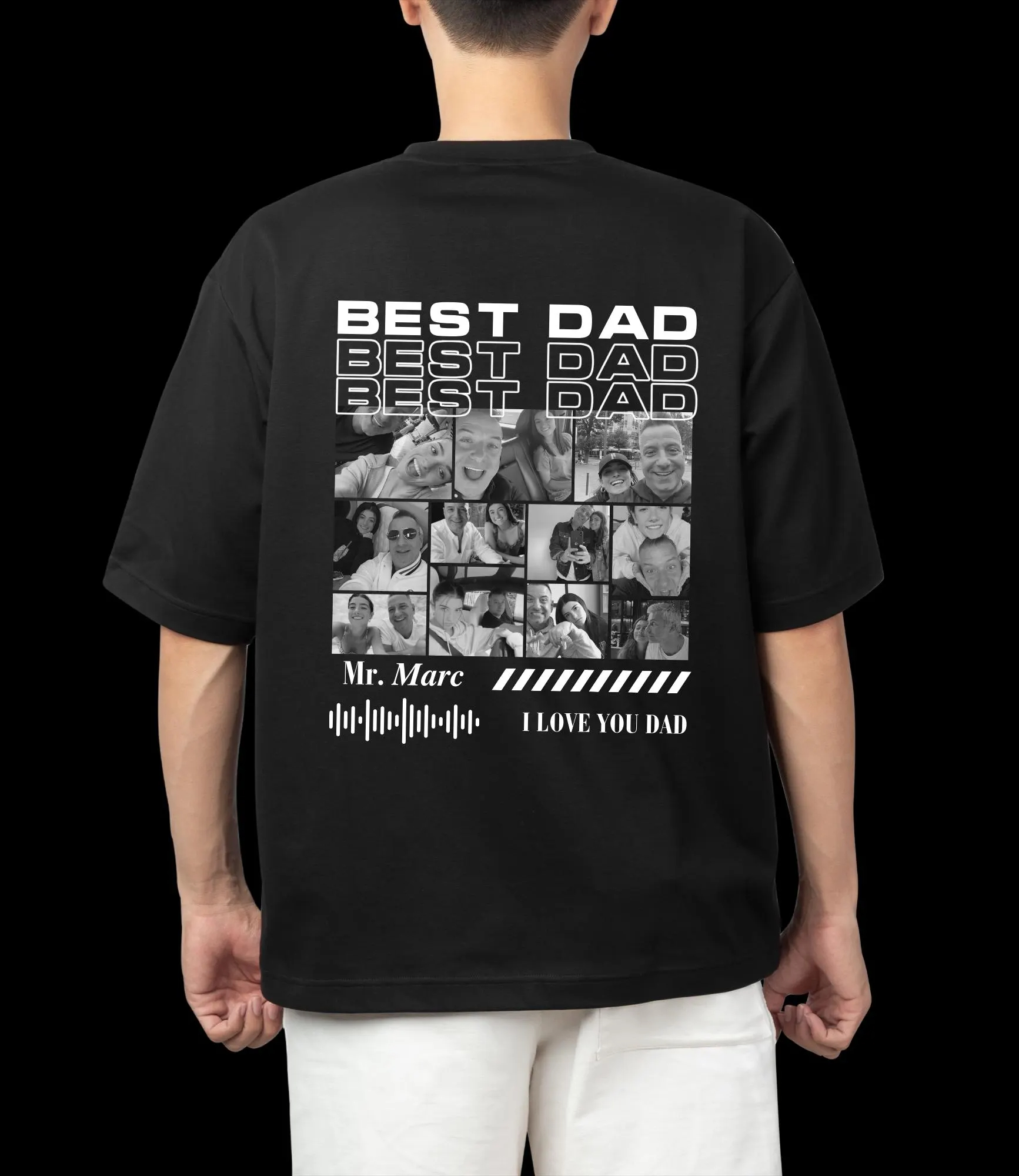 Personalized Best Dad T-shirt with Photo for Dad 