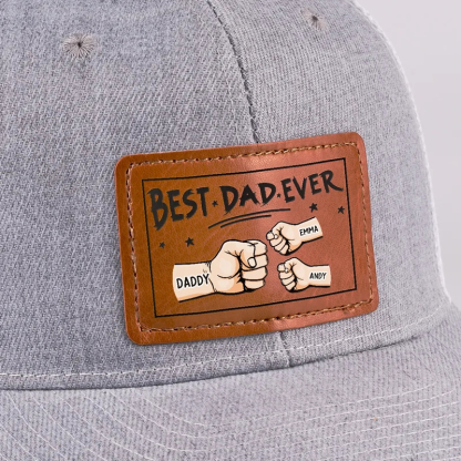 Personalized Best Papa Ever Fist Bump Snapback Hat