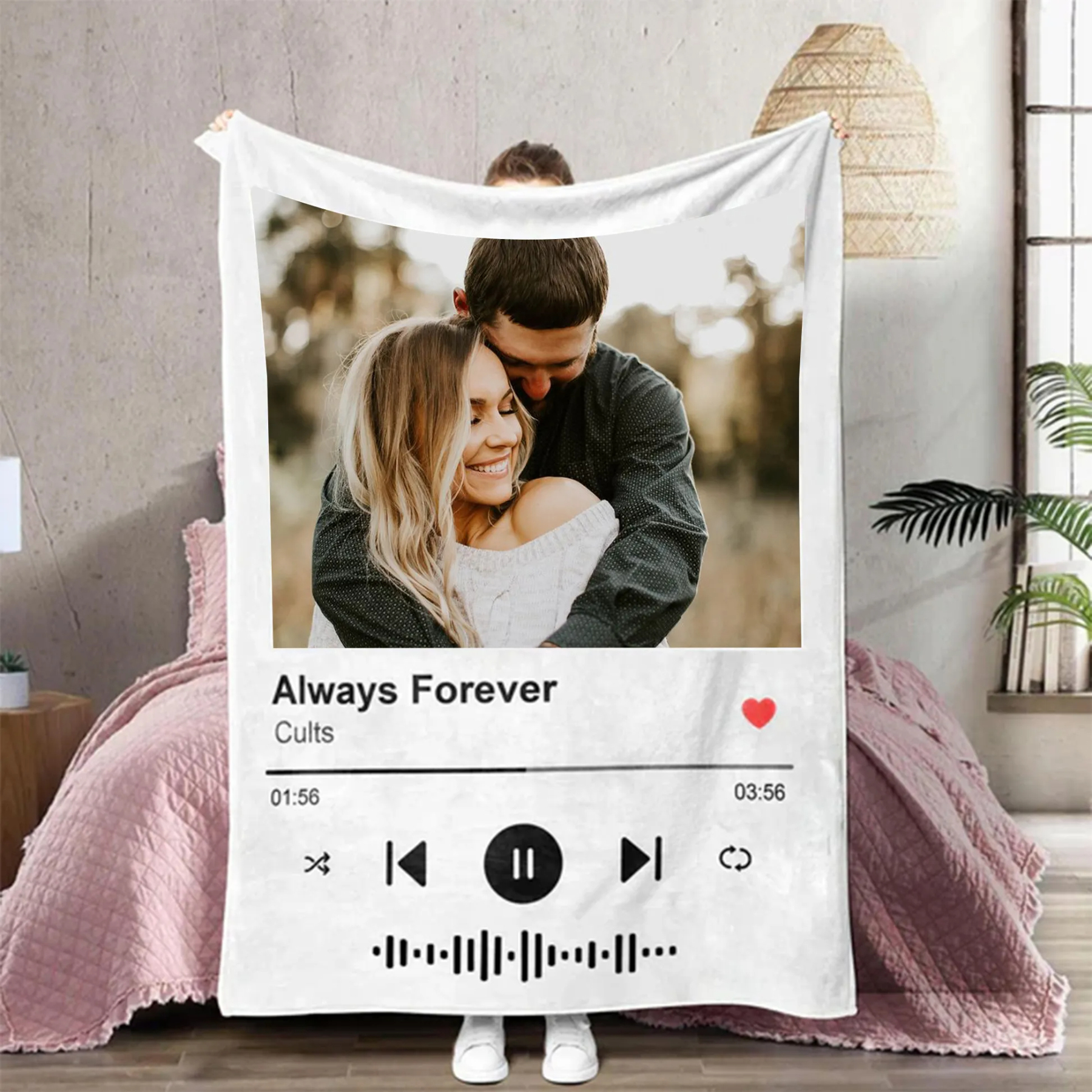Custom Spotify Music Photo Starlight Blanket