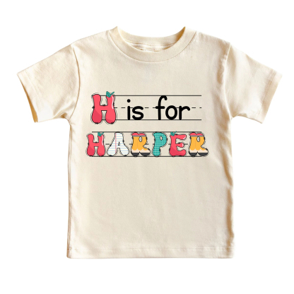 Custom Kids Name Back To School T-Shirt for kids