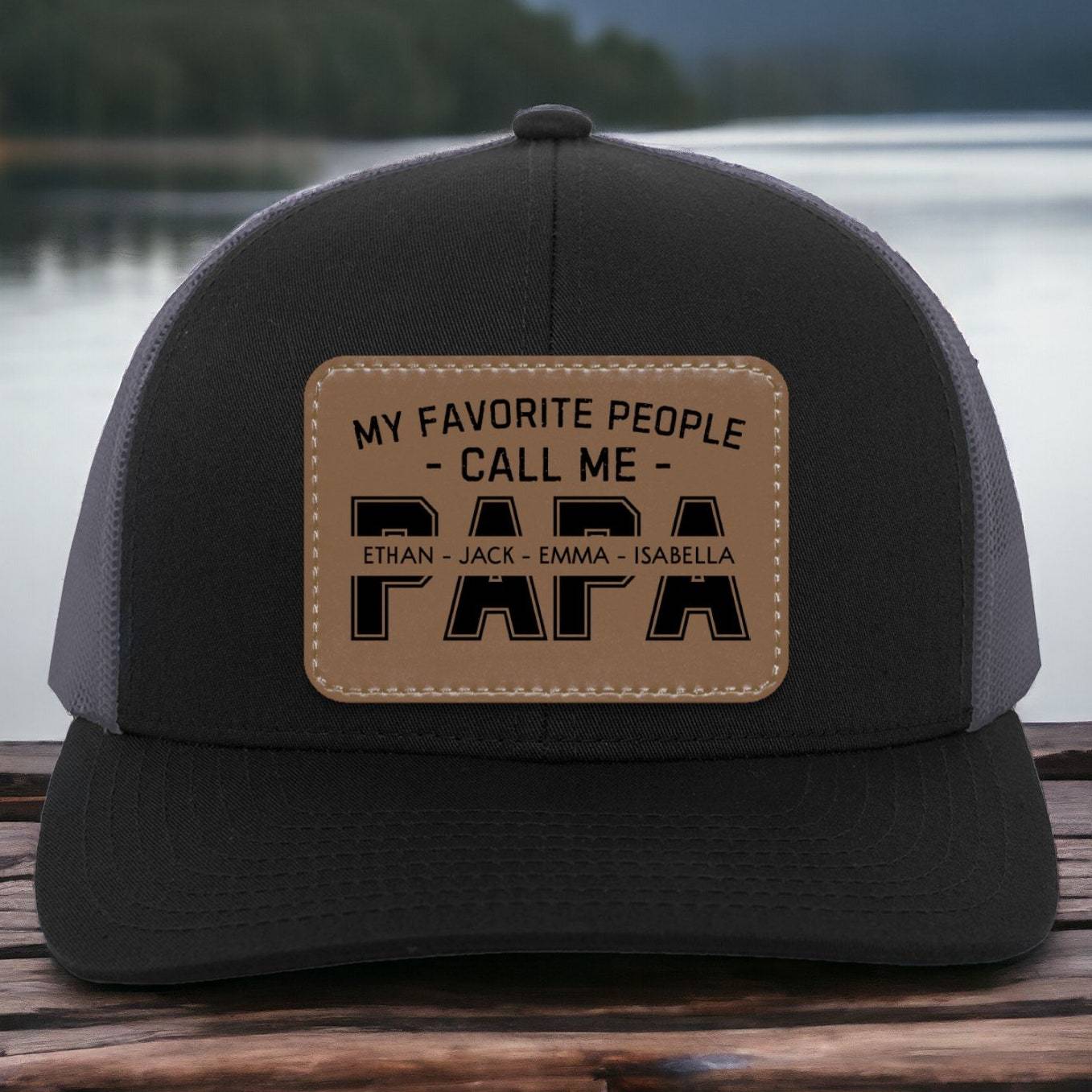 Personalized My Favorite People Call Me PAPA Hat with Kids Names