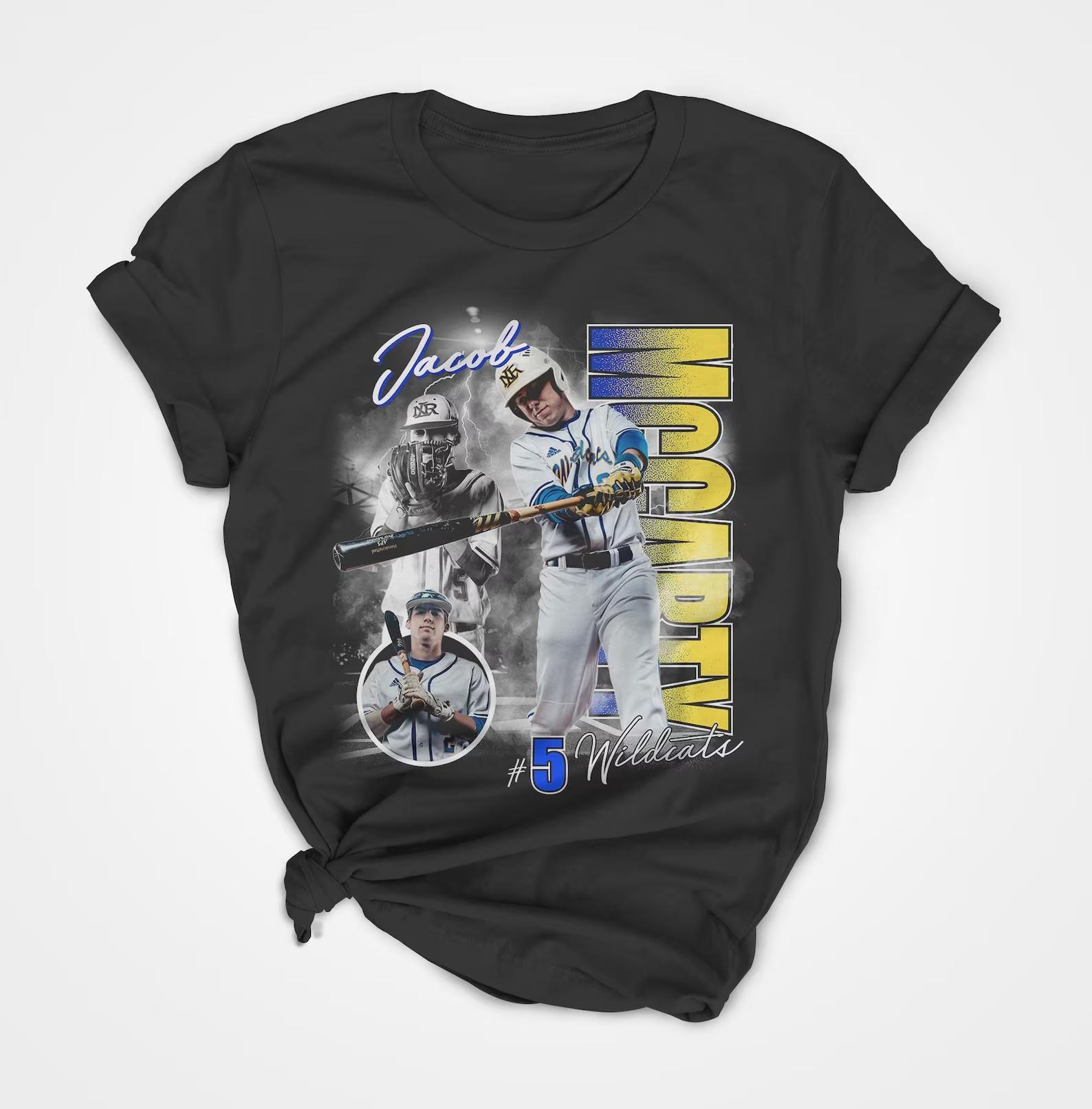 Personalized Baseball Player Shirt with Names