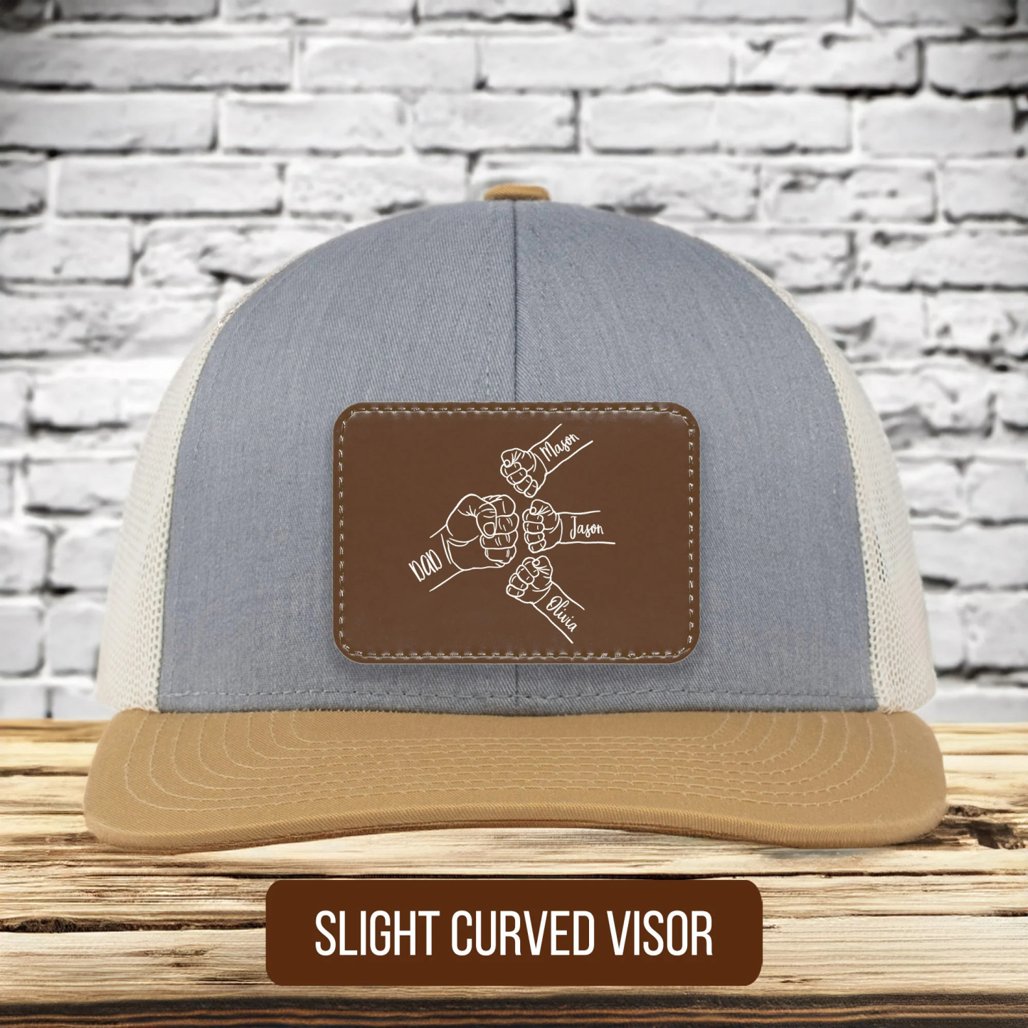 Personalized Dad Fist Bump Snapback Hat Father Day Gifts