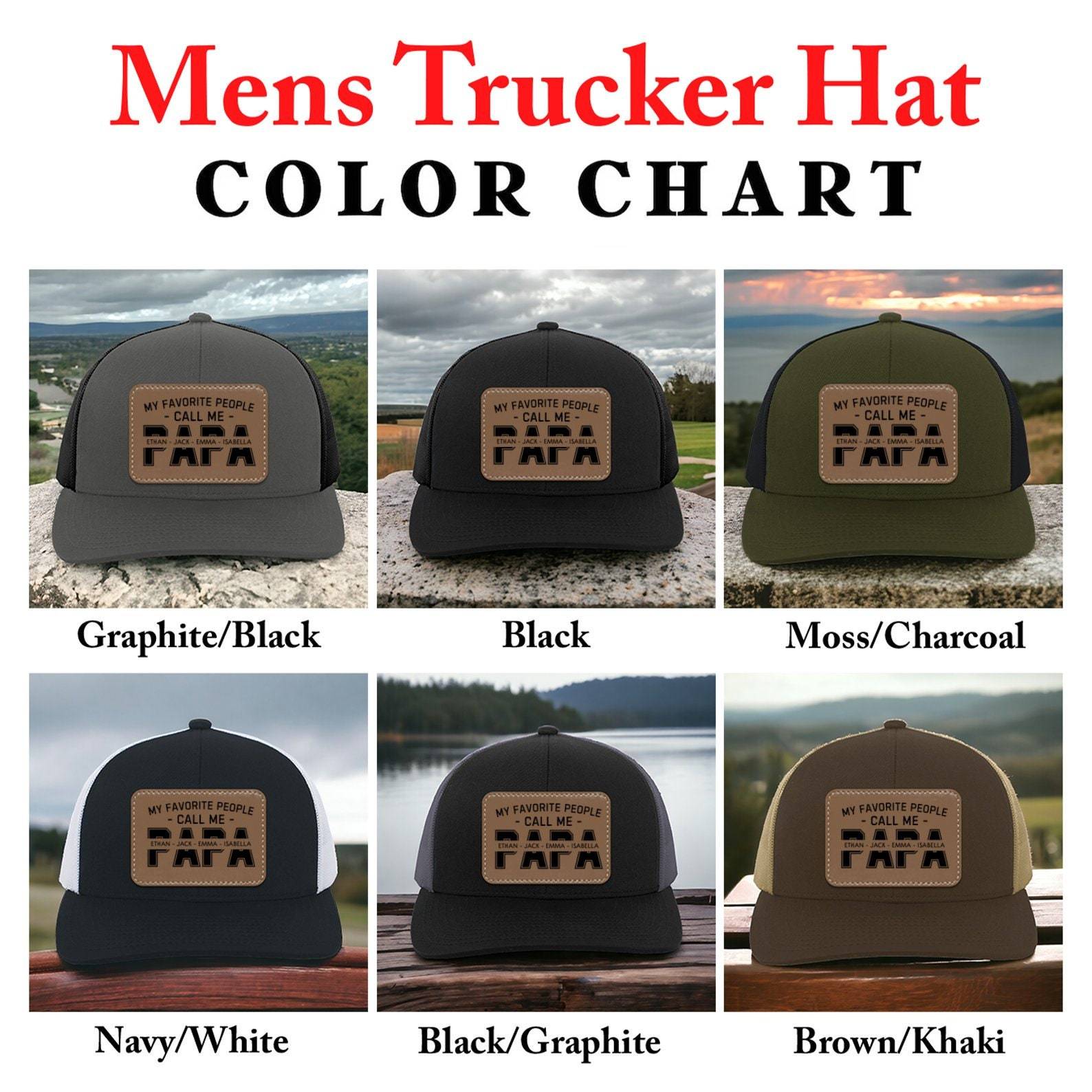 Personalized My Favorite People Call Me PAPA Hat with Kids Names