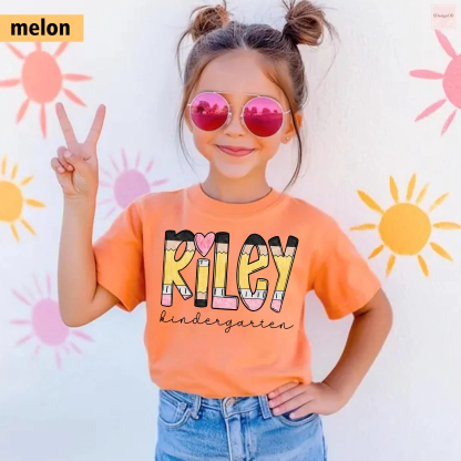 Custom Back To School Shirt with Kids Name