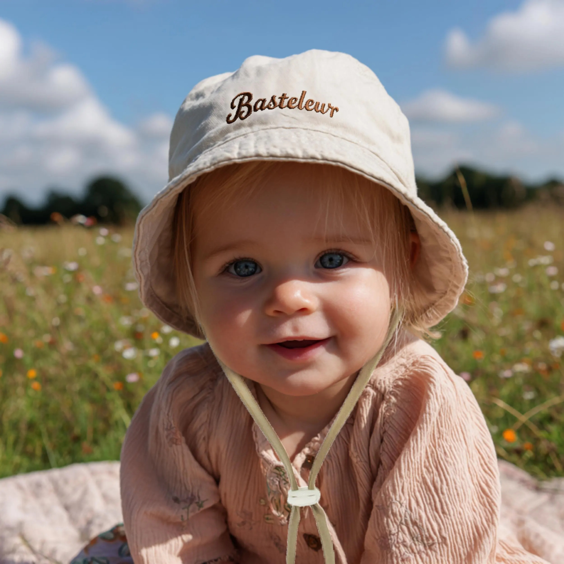 Custom Embroidered Kids Summer Hat with Name